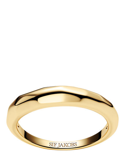 Sif Jakobs Jewellery Roccia Textured Polished Ring, Gold, Gold