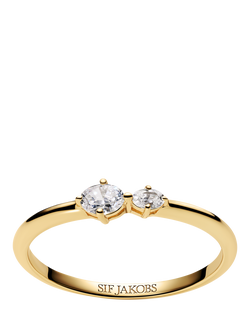 Sif Jakobs Jewellery Ovale Due Crystal Ring, Gold, Gold