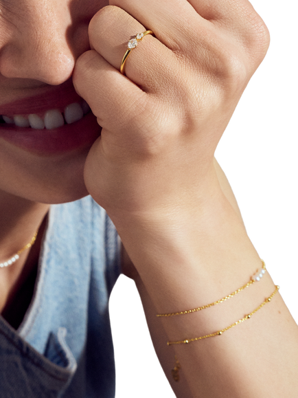 Sif Jakobs Jewellery Ovale Due Ring, Gold, Q - view 2, Gold
