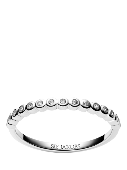 Sif Jakobs Jewellery Sarzana Cubic Zirconia Ring, Silver, Silver