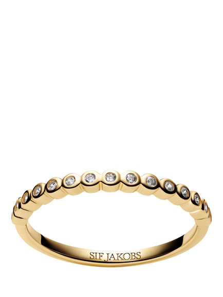 Sif Jakobs Jewellery Sarzana Cubic Zirconia Ring, Gold, Gold