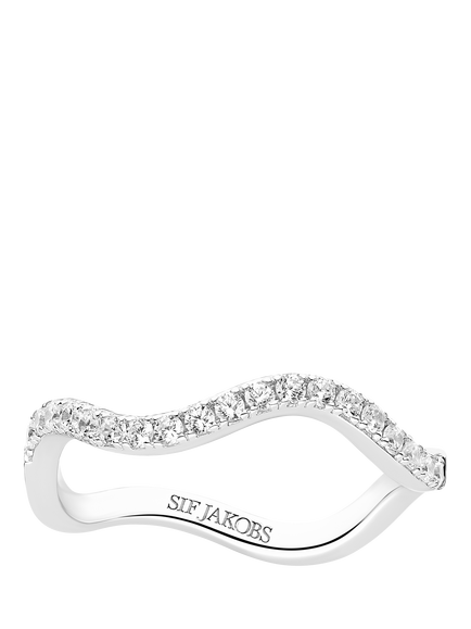 Sif Jakobs Jewellery Ellera Waves Medio Ring, Silver, Silver
