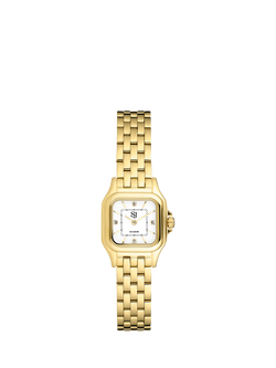 Sif Jakobs Jewellery Women's Fiorella Matte Dial Bracelet Strap Watch, Gold/White, Gold/White