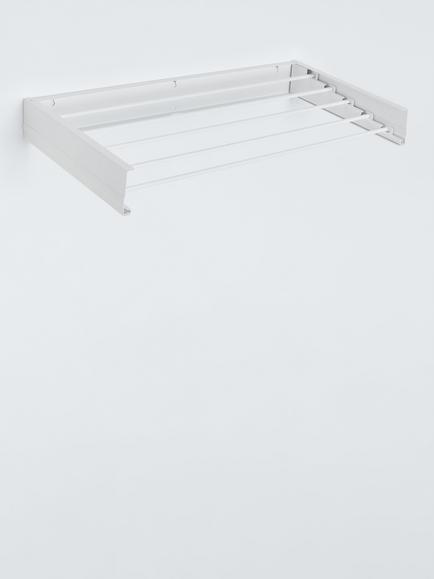 John Lewis Wall Mounted Indoor Clothes Airer, White, White