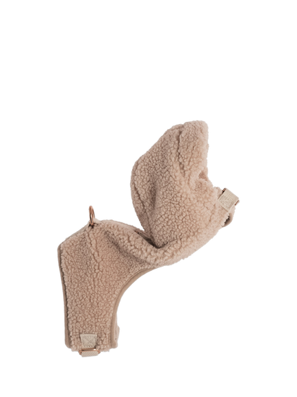 By Teddy Cosy Hoodie Dog Harness, Natural Oatmeal, Medium - view 2, Natural Oatmeal