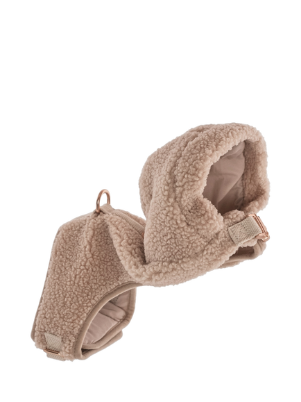 By Teddy Cosy Hoodie Dog Harness, Natural Oatmeal, Small, Natural Oatmeal