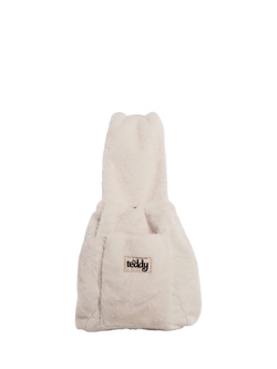 By Teddy Plush Puppy Sling Bag, Natural Cream, Natural Cream