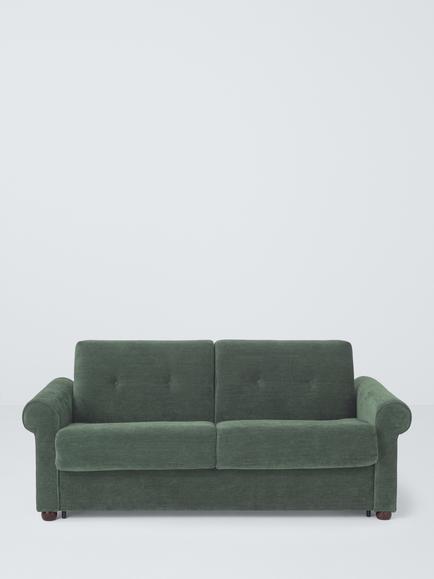John Lewis Slumber Classic Large 3 Seater Sofa Bed - view 2, Moss