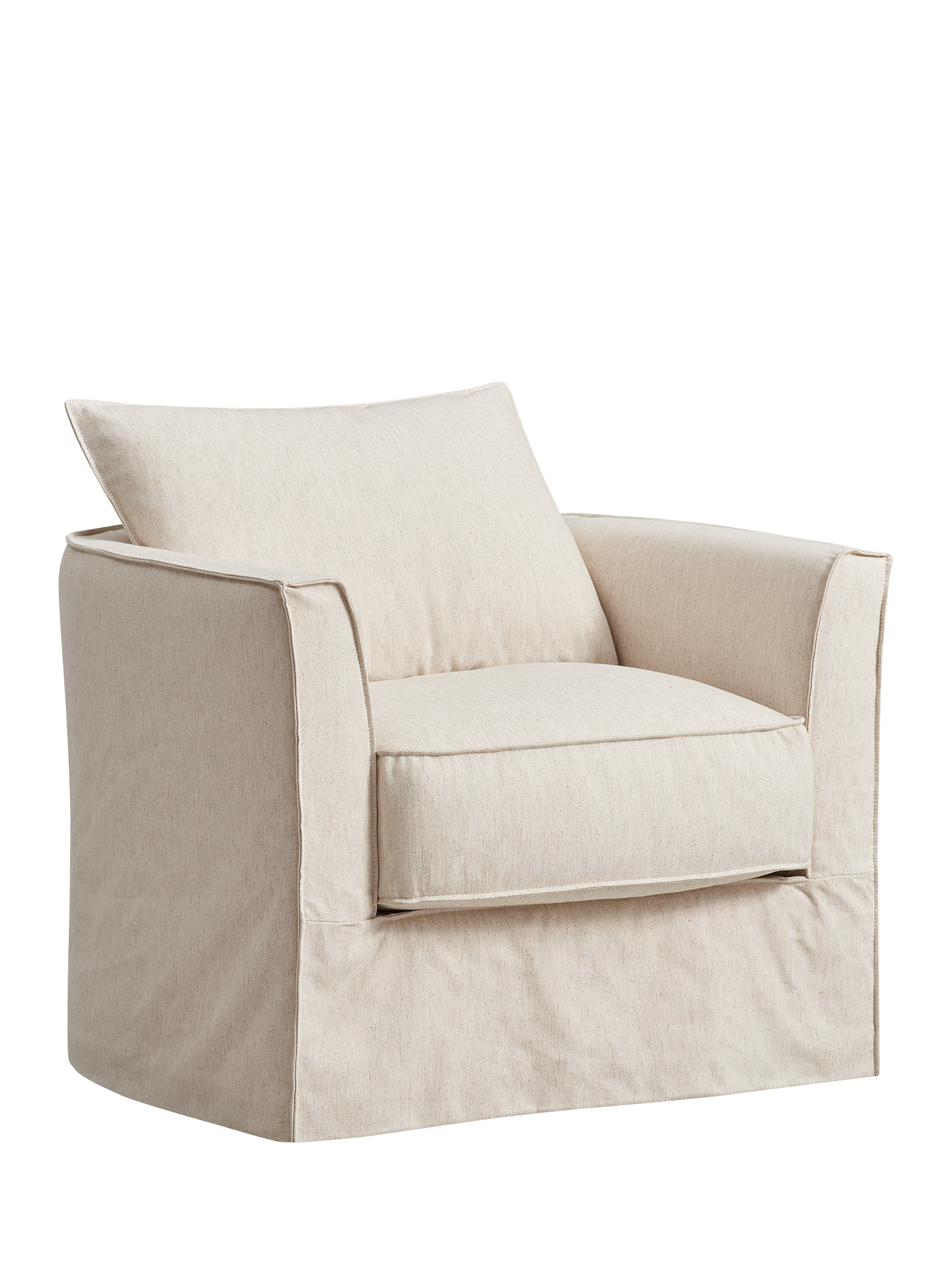 Falmouth Range, John Lewis Falmouth Loose Cover Armchair, Natural Native Linen