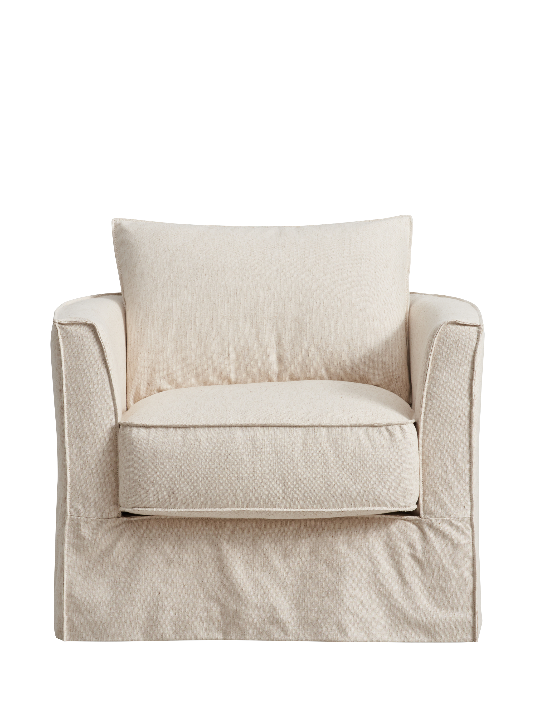 Falmouth Range, John Lewis Falmouth Loose Cover Armchair, Natural Native Linen