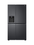 LG OUTLET GSLV70MCTD Freestanding 60/40 American Fridge Freezer, Like New, Matte Black