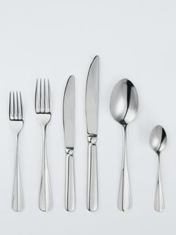 John Lewis Baguette Stainless Steel Cutlery Set, 24 Piece/4 Place Settings, Silver