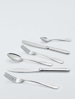 John Lewis Baguette Stainless Steel Cutlery Set, 24 Piece/4 Place Settings - view 2, Silver