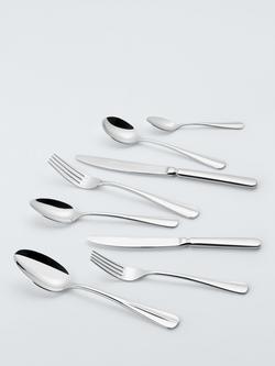 John Lewis Baguette Stainless Steel Cutlery Set, 44 Piece/6 Place Settings - view 2, Silver