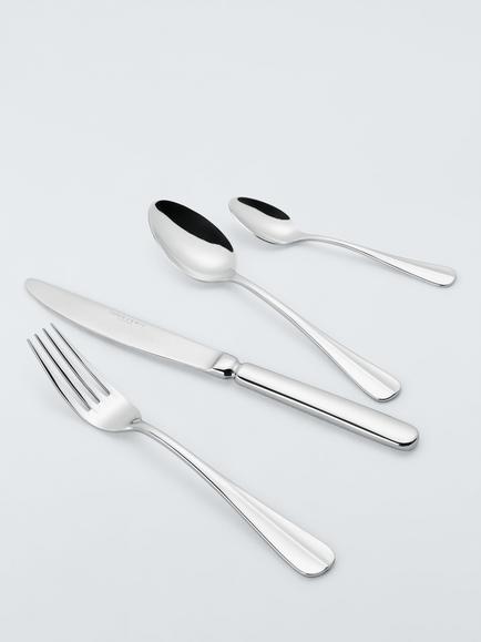 John Lewis Baguette Stainless Steel Cutlery Set, 4 Piece/1 Place Setting - view 2, Silver