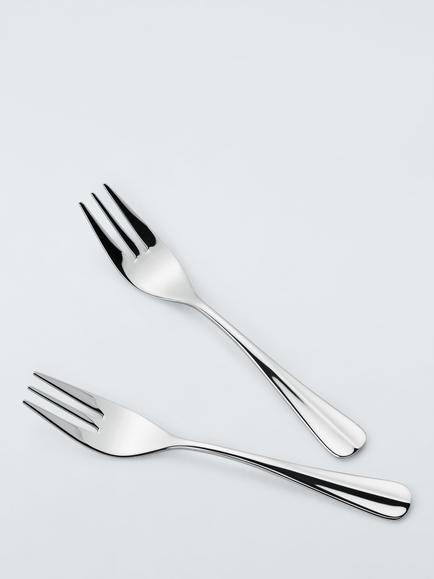 John Lewis Baguette Stainless Steel Pastry Forks, Set of 6 - view 2, Silver