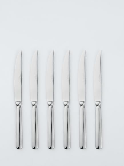 John Lewis Baguette Stainless Steel Steak Knives, Set of 6, Silver