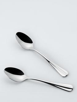 John Lewis Baguette Stainless Steel Teaspoons, Set of 4 - view 2, Silver