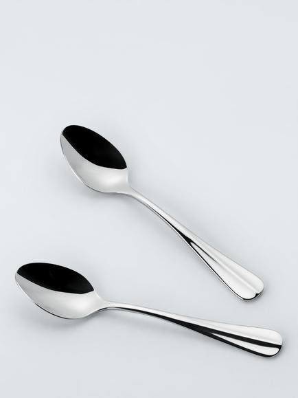 John Lewis Baguette Stainless Steel Teaspoons, Set of 4 - view 2, Silver