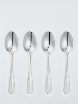 John Lewis Baguette Stainless Steel Table Spoons, Set of 4, Silver