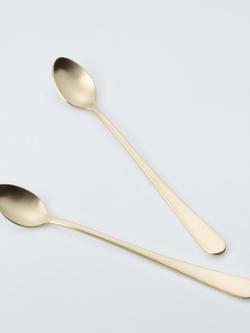 John Lewis Latte Spoons, Set of 4, Champagne - view 2, Natural