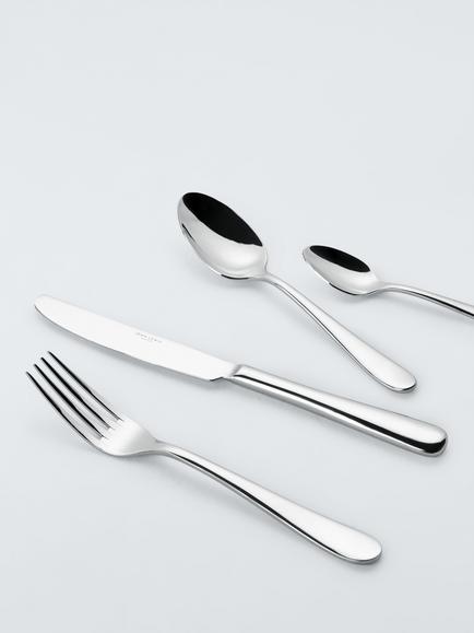John Lewis Luna Stainless Steel Cutlery Set, 4 Piece/1 Place Setting - view 2, Silver