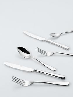 John Lewis Luna Stainless Steel Cutlery Set, 6 Piece/1 Place Setting - view 2, Silver