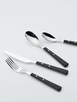 John Lewis Bevel Stainless Steel Cutlery Set, 16 Piece/4 Place Settings - view 2, Multi