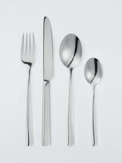 John Lewis Dine Stainless Steel Cutlery Set, 16 Piece/4 Place Settings, Silver