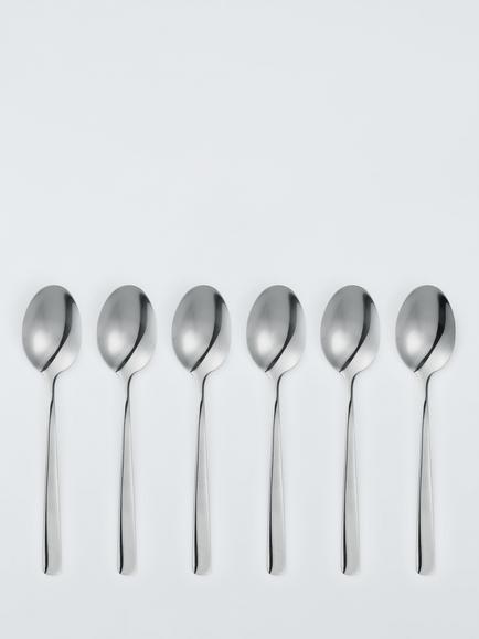 John Lewis Dine Stainless Steel Teaspoons, Set of 6, Silver