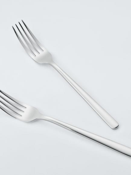 John Lewis Orbit Stainless Steel Table Forks, Set of 4 - view 2, Silver