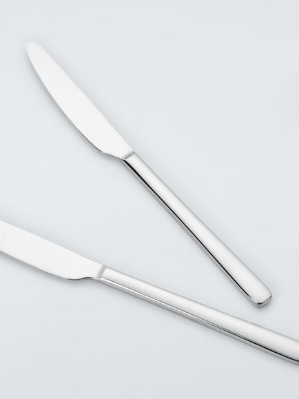 John Lewis Orbit Stainless Steel Table Knives, Set of 4 - view 2, Silver