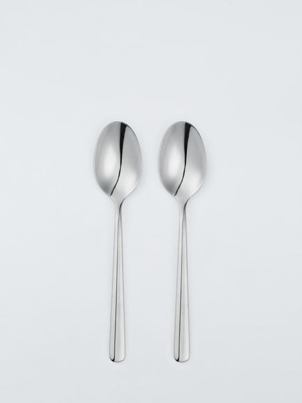 John Lewis Orbit Stainless Steel Table Spoons, Set of 2, Silver