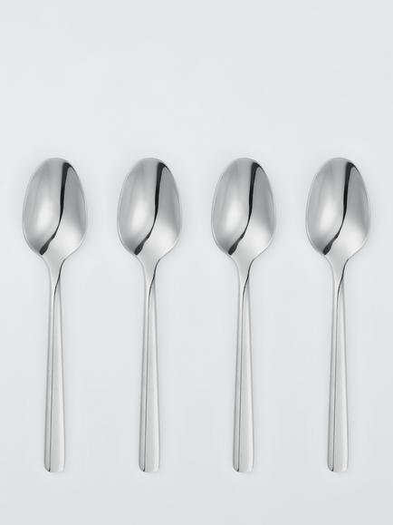 John Lewis Orbit Stainless Steel Teaspoons, Set of 4, Silver