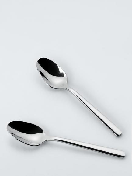 John Lewis Orbit Stainless Steel Teaspoons, Set of 4 - view 2, Silver