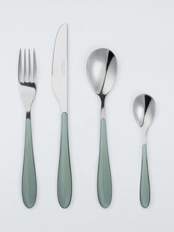 John Lewis Studio Cutlery Set, 16 Piece/4 Place Settings, Sage, Green