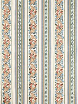 Morris & Co. Bluebell & Peony Embroidery Furnishing Fabric, Rose/Woad