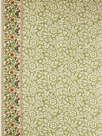Morris & Co. Chamomile Embroidery Furnishing Fabric, Forest