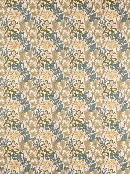 Morris & Co. Cornflower Embroidery Furnishing Fabric, Lemon/Nettle