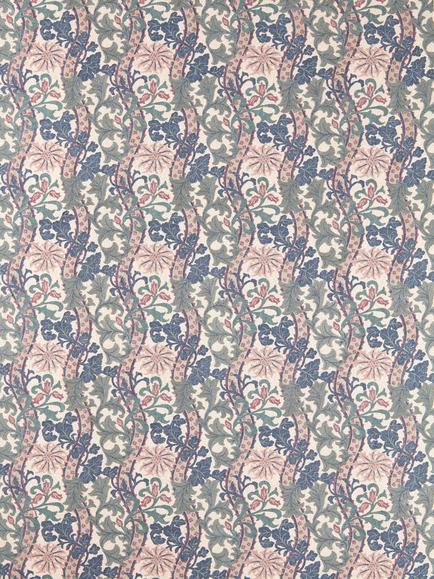 Morris & Co. Cornflower Embroidery Furnishing Fabric, Indigo/Plum