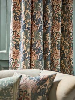 Morris & Co. Cornflower Embroidery Furnishing Fabric - view 2, Indigo/Plum