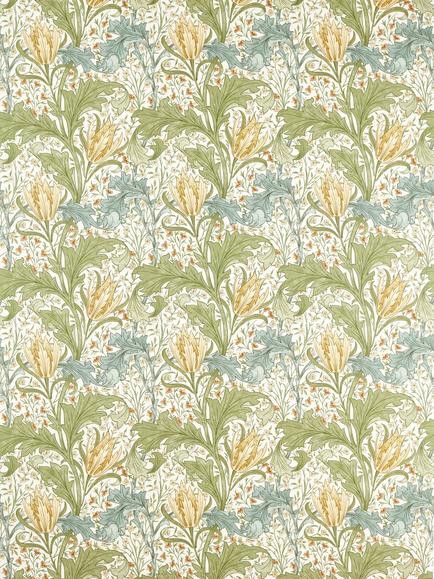 Morris & Co. Lent Lily Embroidery Furnishing Fabric, Balm