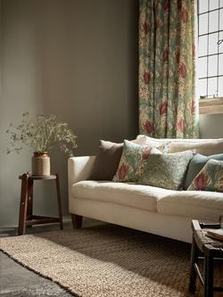 Morris & Co. Lent Lily Embroidery Furnishing Fabric - view 2, Plum/Bayleaf