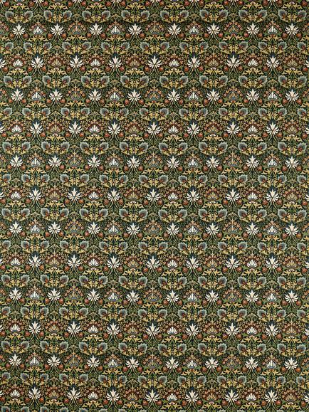 Morris & Co. Meda Iris Furnishing Fabric, Forest/Russet