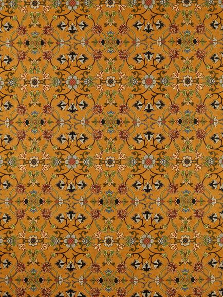 Morris & Co. Persian Scroll Embroidery Furnishing Fabric, Ochre