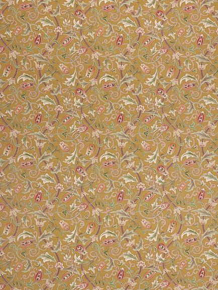 Morris & Co. Scrolling Tulip Furnishing Fabric, Gold