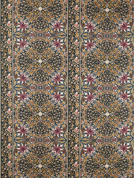 Morris & Co. Walthamstow Furnishing Fabric, Indigo/Gold