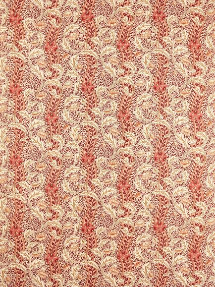 Morris & Co. Wild Tulip & Vine Embroidery Furnishing Fabric, Linen/Plum