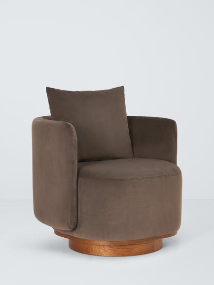 John Lewis Piro Armchair, Truffle Velvet, Truffle Velvet