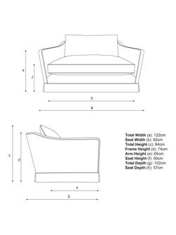 John Lewis x Sanderson Islington Newnham Courtney Loveseat - view 2, Rose And Peony Alum/Peach Putty